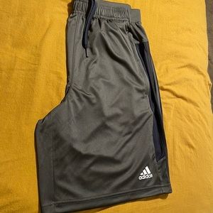 Gray Shorts with blue/gray down the sides